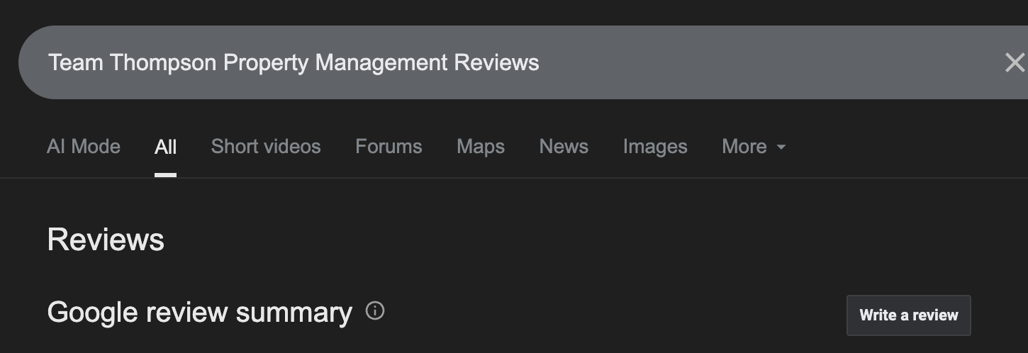 Screenshot showing where to click Write a Review button